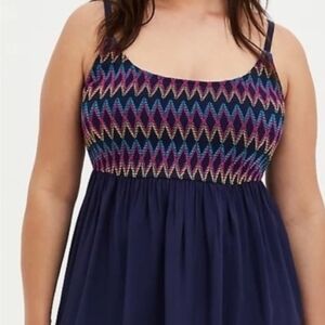 Torrid Multicolor Zigzag Crop Top